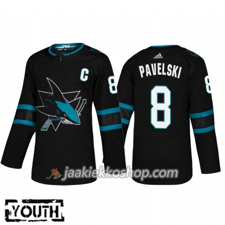 Lapsille NHL San Jose Sharks Pelipaita Joe Pavelski 8 Adidas Alternate 2018-19 Authentic